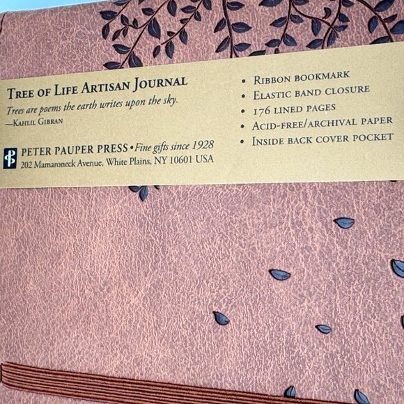 Tree of Life Journal Vegan Leather Notebook Hardcover - Picture 9 of 11